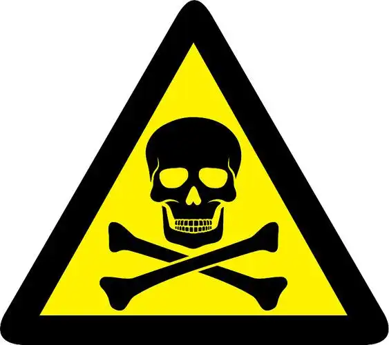 有骷髅标志的危险标志插画下载