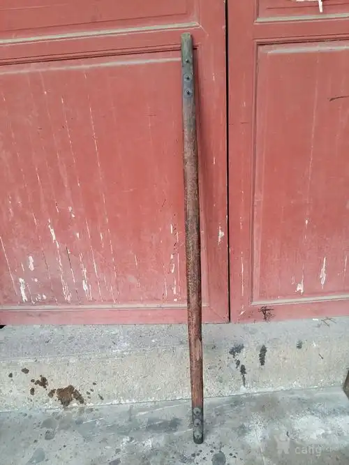 【江啸堂】藏品 古玩 晚清民国檀树木老扁担1条 古董