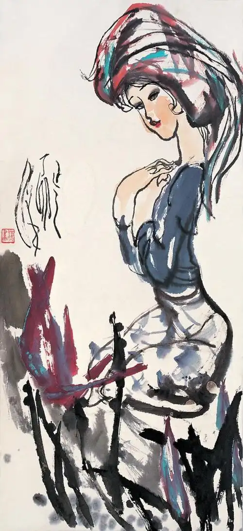 国画大师刘汉水墨人物画欣赏