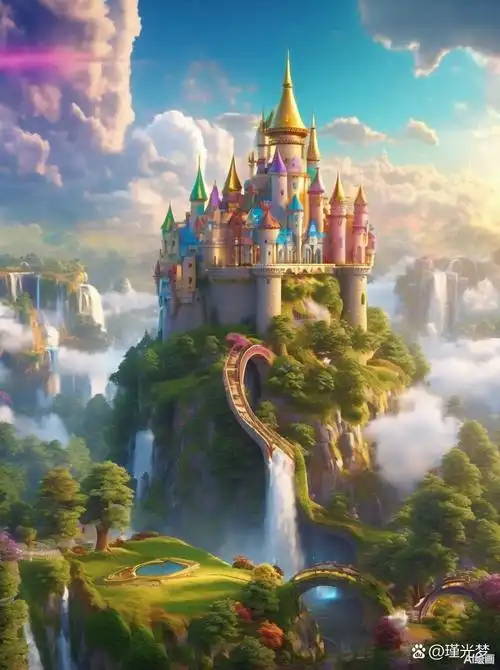 瀑布,仿佛是童话故事中的仙境一样~  这座城堡是由坚固的石头建造而成