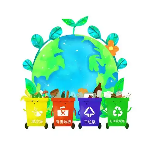 卡通垃圾分类保护环境地球元素gif动态图垃圾分类元素[gif]