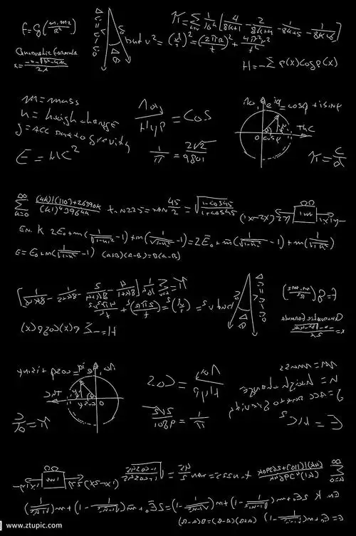 简约粉笔公式涂鸦教育背景装饰图案