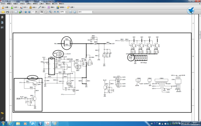 tcl王牌l32f3309b(ms82pt机芯)液晶彩电主板图纸