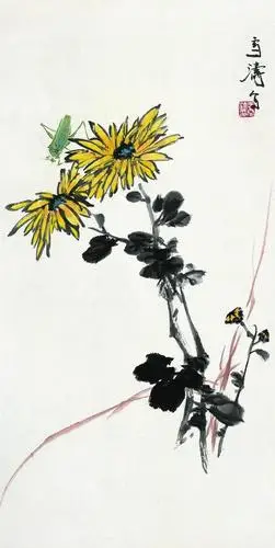 王雪涛的菊花图好看又好画,一起来学学吧