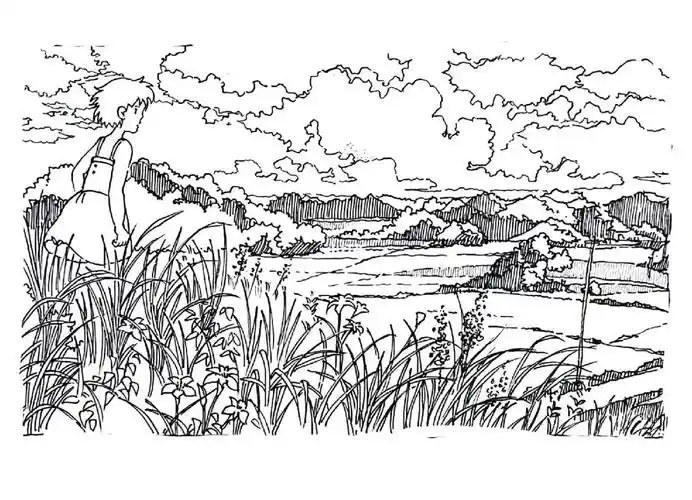 画起来宫崎骏场景就上瘾,太治愈了!