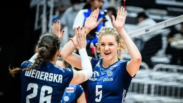 世界女排联赛韩国水原站波兰力克德国美国横扫保加利亚