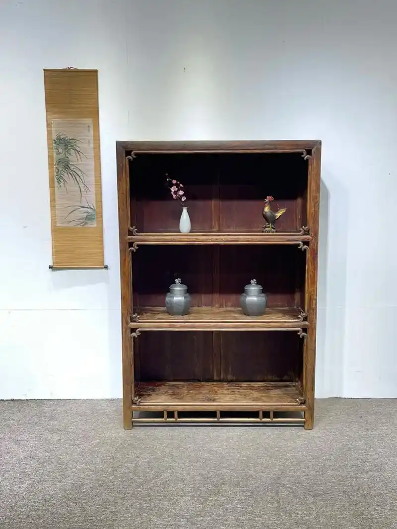 空间陈设 #老家具老物件 #文房雅器 书架一件,核桃木, - 抖音