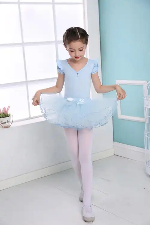 儿童芭蕾舞裙女童舞蹈服练功服女孩中国舞幼儿跳舞服装分体衣服夏