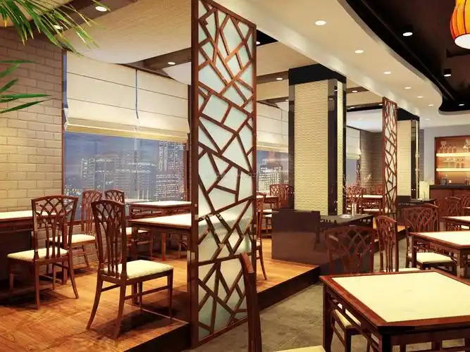 酒店餐厅室内隔断装修效果图