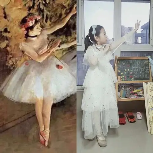 【铁路斜街小学-校园时讯】三二班名画模仿秀,个个都是演技派!