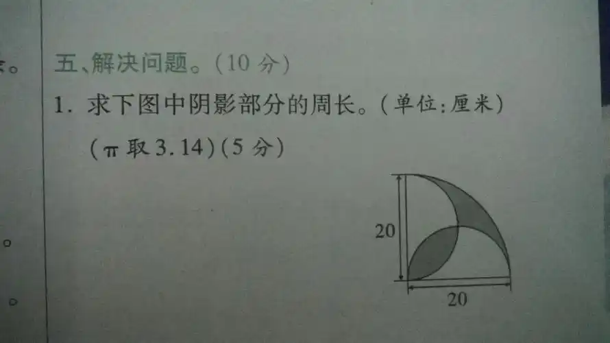 求图中阴影部分的周长,数学
