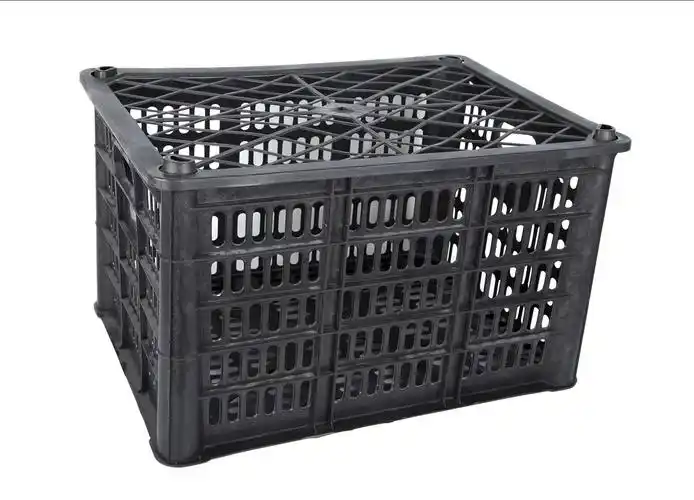 黑色塑胶周转框 水果蔬菜运输塑料筐475*340*275一次性塑料周转框