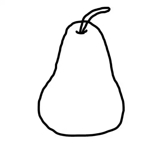 幼儿画雪梨简笔画图片水果简笔画#梨子简笔画梨子的画法步骤梨简笔画