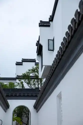 安徽省黄山市歙县徽派建筑群马头墙特写