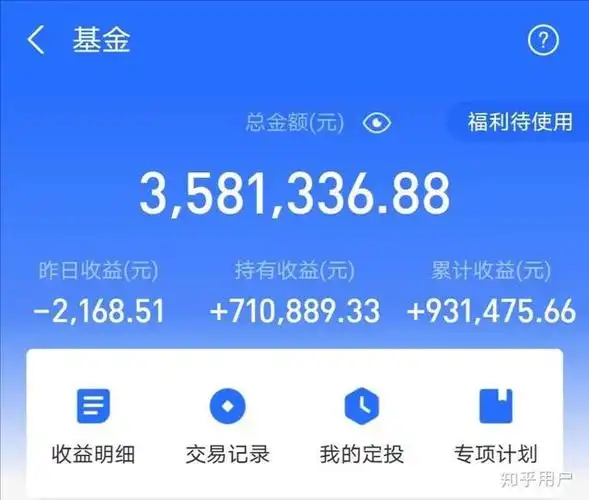 2020年2月到现在,支付宝基金赚了20万左右.