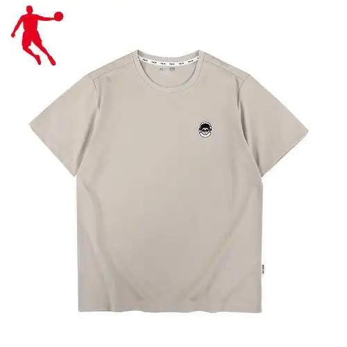 乔丹短袖t恤男新款国潮印花logo上衣宽松透气半袖t运动服视频