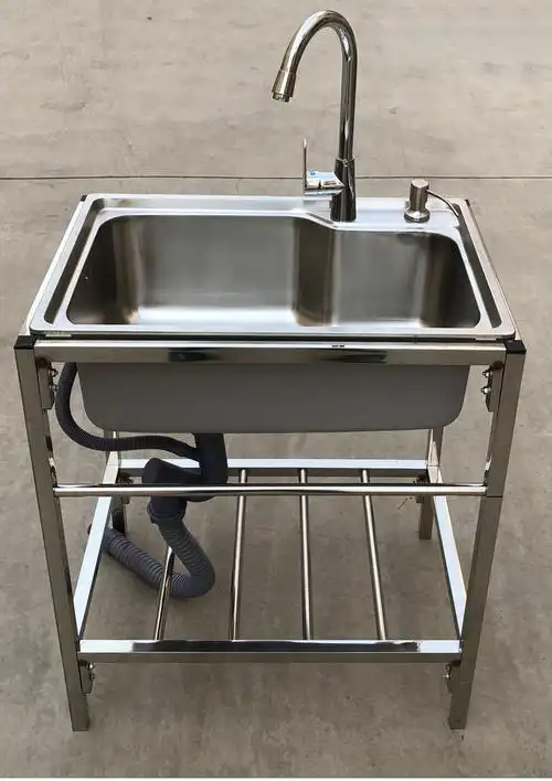 定制定做简易水池家用架子水带支架厨房不锈钢单双洗菜盆洗碗池支架