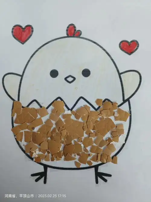 蛋壳粘贴画
