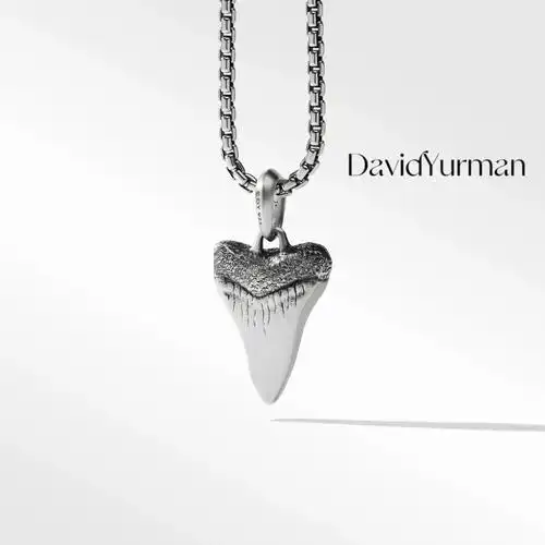david xxx yurman925纯银鲨鱼牙吊坠跨境电商 厂家直售批发-阿里巴巴