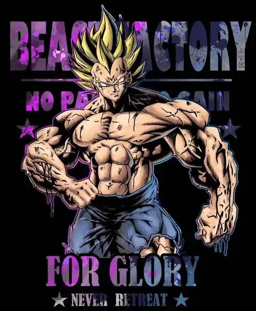 野兽庇护龙珠魔人贝吉塔健身健美运动速干透气短袖健身衣