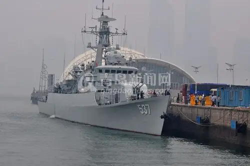 高清图集537护卫舰停靠奥帆独家大图抢先看