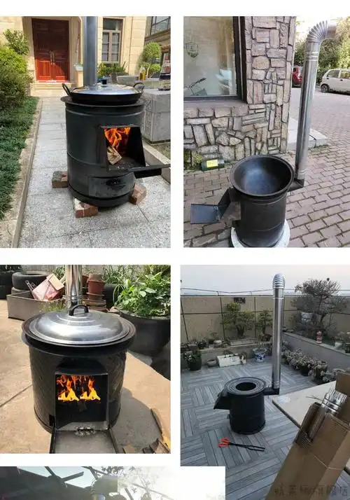 全新升级款柴火灶家用农村烧木柴室内无烟柴火炉户外移动便携大锅台