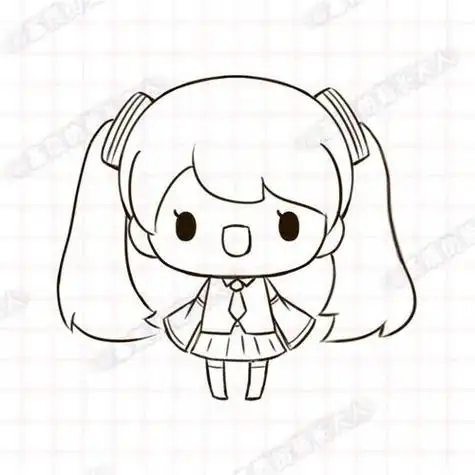 q版初音未来手绘简笔画图片