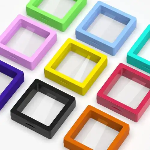 彩色pe薄膜首饰盒透明弹性悬浮包装文玩收纳珠宝展示礼品盒子批发