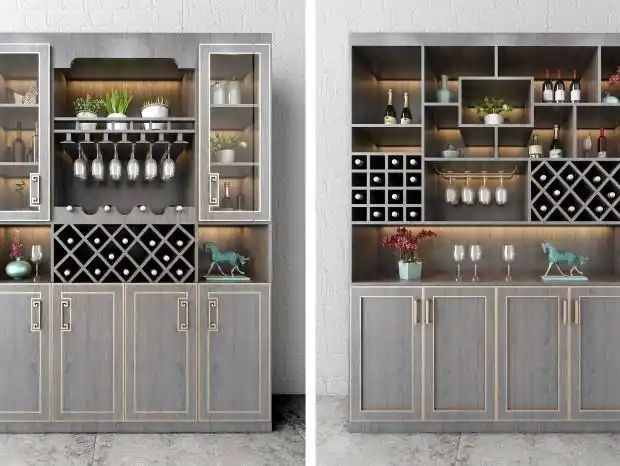 ljx井2021-1-100168新中式鞋柜酒柜组合ljx井2021-1-100382新中式鞋柜