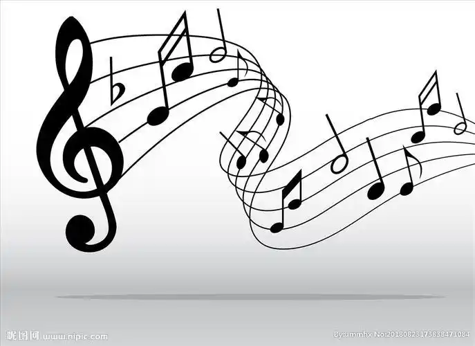 音符音乐图片五线谱和小鸟的简笔画音符图片