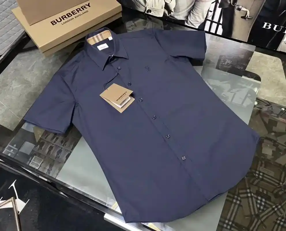 burberry巴宝莉男商务休闲短袖衬衫.#burberry - 抖音