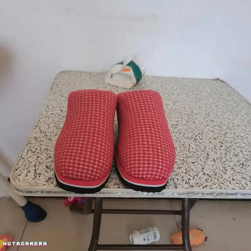 跟抖音里学做的棉拖鞋就等冬天来