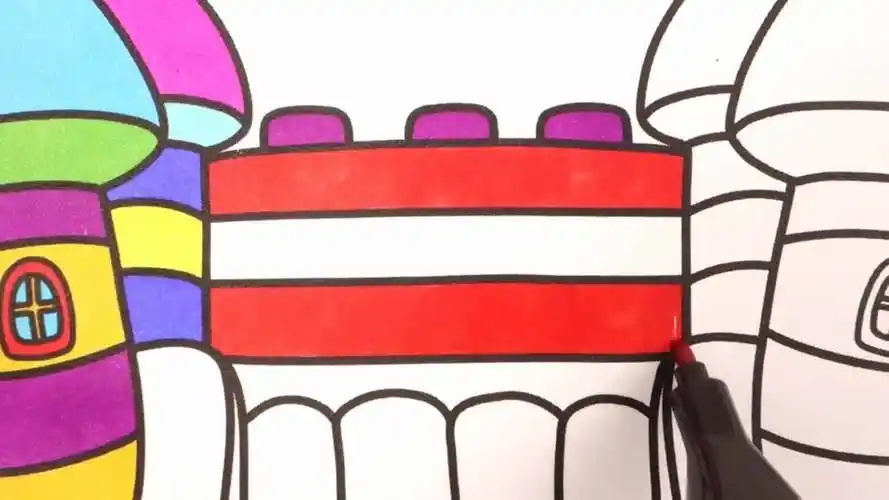 简笔画:充气城堡的画涂鸦-母婴亲子视频-搜狐视频