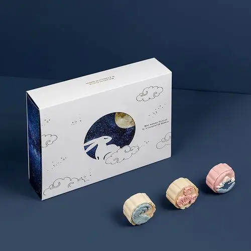 月饼盒子蛋黄点心西点高档礼盒空格礼品袋手提点心包装盒