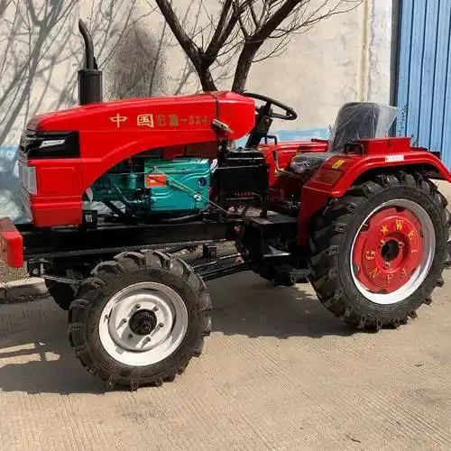 单杠四驱拖拉机农用果园拖拉机带犁地机四轮小型旋耕机