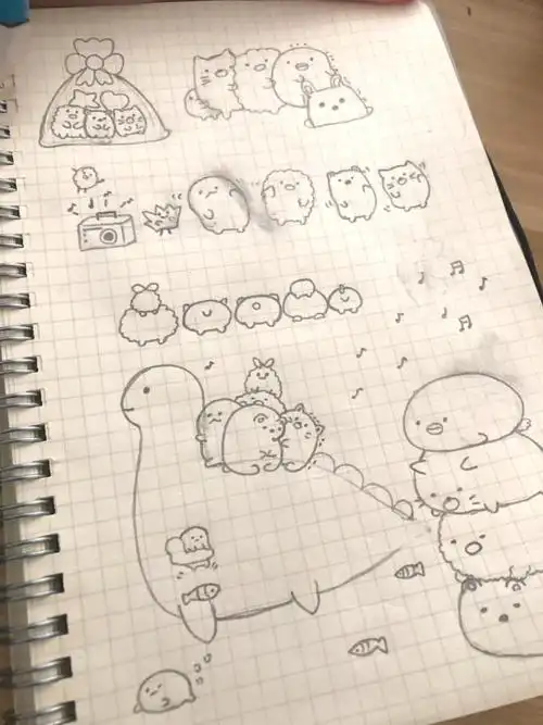 角落生物简笔画