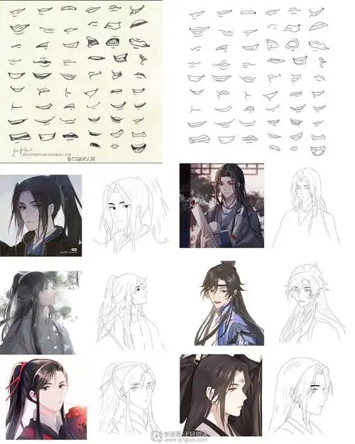 古风插画嘴巴的基本画法