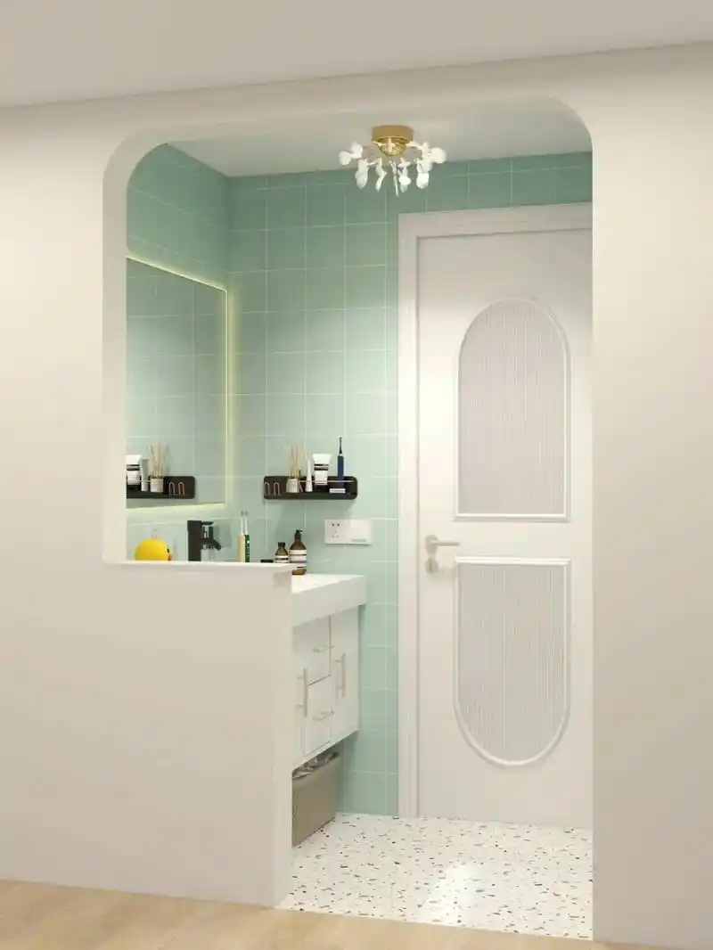 七种无主灯风格半墙卫生间设计,一眼就让人心动的浴室,小户型太 - 抖