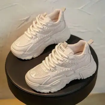 秦然361运动鞋女鞋显脚小增高厚底老爹鞋女ins潮2023年新款休闲运动鞋