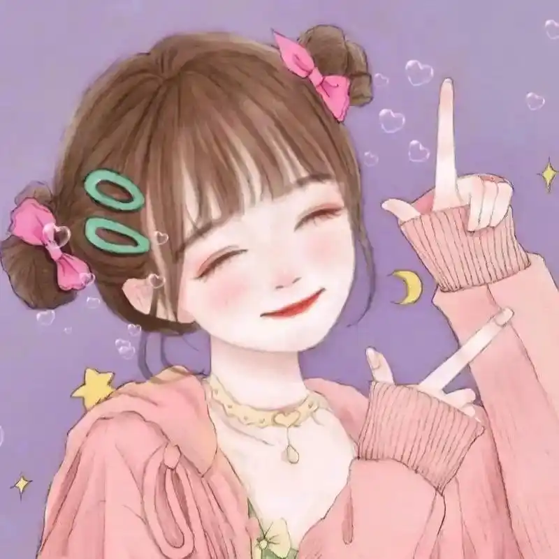 手绘头像 #可爱头像 #抖音小助手 #抖音热门 #微笑女孩 - 抖音