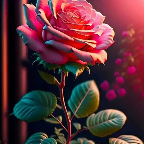 绚丽多彩的玫瑰花头像图片