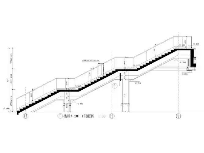 室外庭院楼梯详图设计(cad)