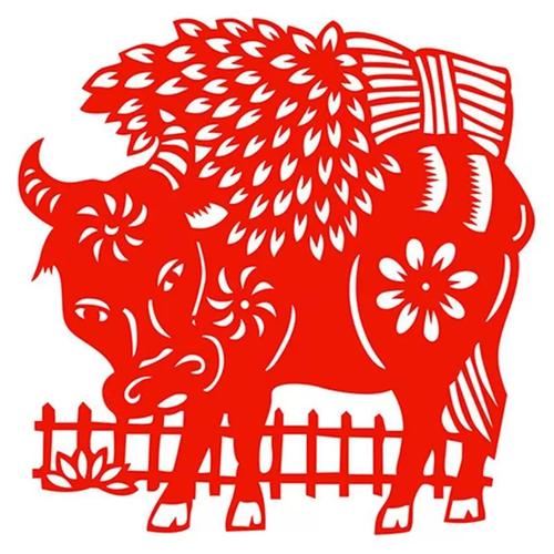 牛年剪纸12生肖牛窗花2021新年春节年画玻璃贴纸喜字不干胶防水贴