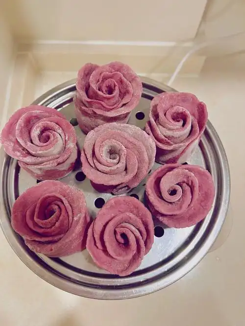 超简单的玫瑰小馒头