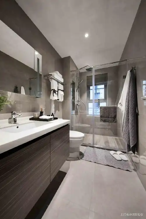 中式新中式精装样板房卫生间中式现代卫生间设计图片赏析