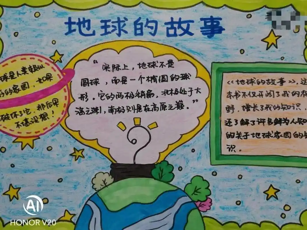 地球的故事手抄报 关于爱护地球保护地球的手抄报.