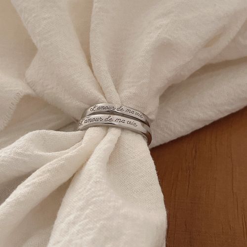 glad to meet u 一生挚爱 小众纯银情侣戒指一对英文字母男女对戒