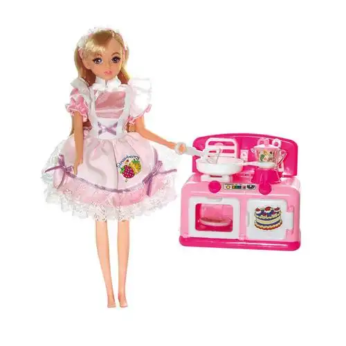 乐吉儿 娃娃 梦幻小厨房-橱柜模式 h27a 女孩早教 玩具过家家 套装礼