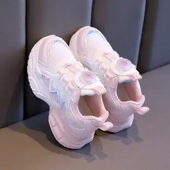 361断码女童鞋运动鞋2023新款春秋款儿童老爹鞋旋转纽