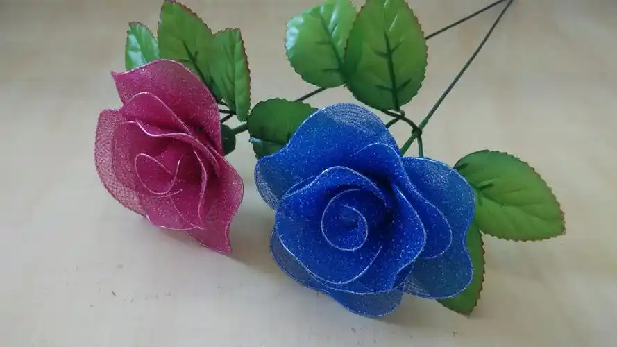 丝网花——玫瑰花diy